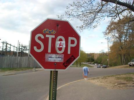 a stop sign