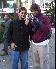 Chris and me eating some Belgian Waffles [click to enlarge]