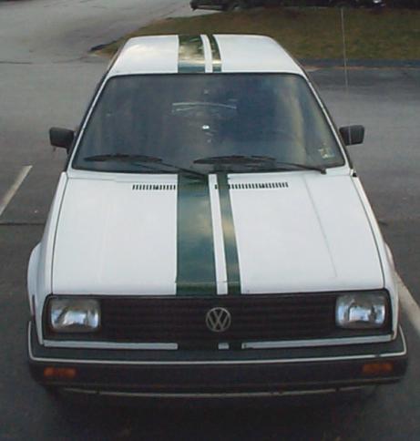 Golf with racing stripe